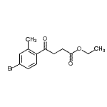 structure of CAS# 898776-92-6, Ethyl 4-(4-bromo-2-methylphenyl)-4-oxobutanoate;Ethyl 4-(4-bromo-2-methylphenyl)-4-oxobutyrate