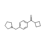 structure of CAS# 898776-99-3, Cyclobutyl[4-(1-pyrrolidinylmethyl)phenyl]methanone;Cyclobutyl 4-(pyrrolidinomethyl)phenyl ketone