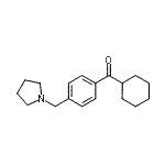 structure of CAS# 898777-04-3, Cyclohexyl[4-(1-pyrrolidinylmethyl)phenyl]methanone;cyclohexyl 4-(pyrrolidinomethyl)phenyl ketone