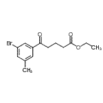 structure of CAS# 898777-06-5, Ethyl 5-(3-bromo-5-methylphenyl)-5-oxopentanoate;ethyl 5-(3-bromo-5-methylphenyl)-5-oxovalerate