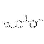 structure of CAS# 898777-28-1, [4-(1-Azetidinylmethyl)phenyl](3-methylphenyl)methanone;4'-azetidinomethyl-3-methylbenzophenone