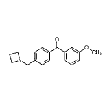 structure of CAS# 898777-37-2, [4-(1-Azetidinylmethyl)phenyl](3-methoxyphenyl)methanone;4'-azetidinomethyl-3-methoxybenzophenone