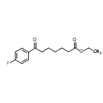 structure of CAS# 898777-45-2, Ethyl 7-(4-iodophenyl)-7-oxoheptanoate;ethyl 7-(4-iodophenyl)-7-oxoheptanoate