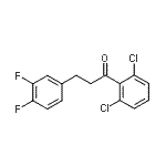 structure of CAS# 898777-52-1, 1-(2,6-Dichlorophenyl)-3-(3,4-difluorophenyl)-1-propanone;2',6'-dichloro-3-(3,4-difluorophenyl)propiophenone