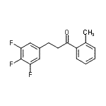 structure of CAS# 898777-58-7, 1-(2-Methylphenyl)-3-(3,4,5-trifluorophenyl)-1-propanone;2'-methyl-3-(3,4,5-trifluorophenyl)propiophenone;MFCD03844024