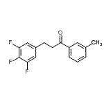 structure of CAS# 898777-60-1, 1-(3-Methylphenyl)-3-(3,4,5-trifluorophenyl)-1-propanone;3'-methyl-3-(3,4,5-trifluorophenyl)propiophenone