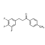 structure of CAS# 898777-62-3, 1-(4-Methylphenyl)-3-(3,4,5-trifluorophenyl)-1-propanone;4'-methyl-3-(3,4,5-trifluorophenyl)propiophenone