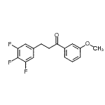 结构式 CAS# 898777-66-7, 1-(3-甲氧基苯基)-3-(3,4,5-三氟苯基)-1-丙酮