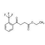 structure of CAS# 898777-67-8, Ethyl 4-oxo-4-[2-(trifluoromethyl)phenyl]butanoate;Ethyl 4-oxo-4-(2-trifluoromethylphenyl)butyrate