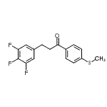 structure of CAS# 898777-84-9, 1-[4-(Methylsulfanyl)phenyl]-3-(3,4,5-trifluorophenyl)-1-propanone;4'-thiomethyl-3-(3,4,5-trifluorophenyl)propiophenone