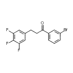 structure of CAS# 898777-86-1, 1-(3-Bromophenyl)-3-(3,4,5-trifluorophenyl)-1-propanone;3'-bromo-3-(3,4,5-trifluorophenyl)propiophenone