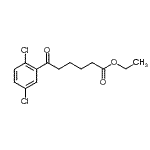 structure of CAS# 898778-14-8, Ethyl 6-(2,5-dichlorophenyl)-6-oxohexanoate;ethyl 6-(2,5-dichlorophenyl)-6-oxohexanoate