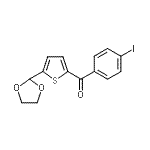 structure of CAS# 898778-16-0, [5-(1,3-Dioxolan-2-yl)-2-thienyl](4-iodophenyl)methanone;5-(1,3-Dioxolan-2-yl)-2-(4-Iodobenzoyl)thiophene