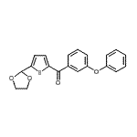 structure of CAS# 898778-25-1, [5-(1,3-Dioxolan-2-yl)-2-thienyl](3-phenoxyphenyl)methanone;5-(1,3-Dioxolan-2-yl)-2-(3-phenoxybenzoyl)thiophene
