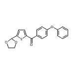 structure of CAS# 898778-28-4, [5-(1,3-Dioxolan-2-yl)-2-thienyl](4-phenoxyphenyl)methanone;5-(1,3-Dioxolan-2-yl)-2-(4-phenoxybenzoyl)thiophene