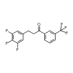 structure of CAS# 898778-33-1, 1-[3-(Trifluoromethyl)phenyl]-3-(3,4,5-trifluorophenyl)-1-propanone;3'-trifluoromethyl-3-(3,4,5-trifluorophenyl)propiophenone