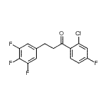 structure of CAS# 898778-42-2, 1-(2-Chloro-4-fluorophenyl)-3-(3,4,5-trifluorophenyl)-1-propanone;2'-chloro-4'-fluoro-3-(3,4,5-trifluorophenyl)propiophenone