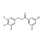 structure of CAS# 898778-45-5, 1-(3-Chloro-5-fluorophenyl)-3-(3,4,5-trifluorophenyl)-1-propanone;3'-chloro-5'-fluoro-3-(3,4,5-trifluorophenyl)propiophenone