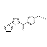 structure of CAS# 898778-46-6, [5-(1,3-Dioxolan-2-yl)-2-thienyl](4-ethylphenyl)methanone;5-(1,3-Dioxolan-2-yl)-2-(4-ethylbenzoyl)thiophene