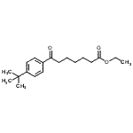 structure of CAS# 898778-47-7, Ethyl 7-[4-(2-methyl-2-propanyl)phenyl]-7-oxoheptanoate;Ethyl 7-(4-t-butylphenyl)-7-oxoheptanoate
