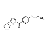 structure of CAS# 898778-63-7, [5-(1,3-Dioxolan-2-yl)-2-thienyl](4-propoxyphenyl)methanone;5-(1,3-Dioxolan-2-yl)-2-(4-propoxybenzoyl)thiophene