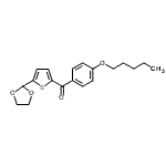 structure of CAS# 898778-67-1, [5-(1,3-Dioxolan-2-yl)-2-thienyl][4-(pentyloxy)phenyl]methanone;5-(1,3-Dioxolan-2-yl)-2-(4-pentyloxybenzoyl)thiophene