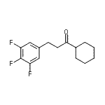 结构式 CAS# 898778-77-3, 1-环己基-3-(3,4,5-三氟苯基)-1-丙酮
