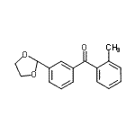 structure of CAS# 898778-81-9, [3-(1,3-Dioxolan-2-yl)phenyl](2-methylphenyl)methanone;3'-(1,3-Dioxolan-2-yl)-2-methylbenzophenone