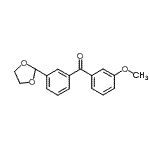 structure of CAS# 898778-89-7, [3-(1,3-Dioxolan-2-yl)phenyl](3-methoxyphenyl)methanone;3-(1,3-Dioxolan-2-yl)-3'-methoxybenzophenone