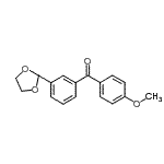 structure of CAS# 898778-91-1, [3-(1,3-Dioxolan-2-yl)phenyl](4-methoxyphenyl)methanone;3-(1,3-Dioxolan-2-yl)-4'-methoxybenzophenone;MFCD07699951