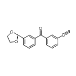 结构式 CAS# 898778-95-5, 3-[3-(1,3-二氧戊环-2-基)苯甲酰基]苯甲腈