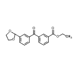 structure of CAS# 898779-03-8, Ethyl 3-[3-(1,3-dioxolan-2-yl)benzoyl]benzoate;3-carboethoxy-3'-(1,3-dioxolan-2-yl)benzophenone