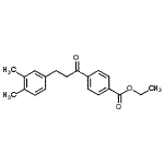 结构式 CAS# 898779-05-0, 乙基4-[3-(3,4-二甲基苯基)丙酰]苯甲酸酯