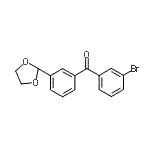 结构式 CAS# 898779-15-2, (3-溴苯基)[3-(1,3-二氧戊环-2-基)苯基]甲酮