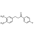 结构式 CAS# 898779-29-8, 3-(3,4-二甲基苯基)-1-(4-氟苯基)-1-丙酮