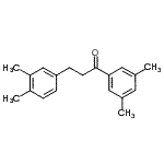 结构式 CAS# 898779-47-0, 3-(3,4-二甲基苯基)-1-(3,5-二甲基苯基)-1-丙酮