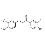 structure of CAS# 898779-50-5, 1-(4-Bromo-3-fluorophenyl)-3-(3,4-dimethylphenyl)-1-propanone;4'-bromo-3-(3,4-dimethylphenyl)-3'-fluoropropiophenone