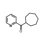 structure of CAS# 898779-54-9, Cycloheptyl(2-pyridinyl)methanone;Cycloheptyl 2-pyridyl ketone