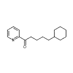 structure of CAS# 898779-64-1, 5-Cyclohexyl-1-(2-pyridinyl)-1-pentanone;(4-Cyclohexyl)butyl 2-pyridyl ketone