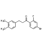 structure of CAS# 898779-67-4, 1-(4-Bromo-2-fluorophenyl)-3-(3,4-dimethylphenyl)-1-propanone;4'-bromo-3-(3,4-dimethylphenyl)-2'-fluoropropiophenone