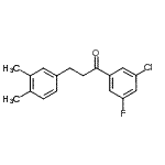 structure of CAS# 898779-71-0, 1-(3-Chloro-5-fluorophenyl)-3-(3,4-dimethylphenyl)-1-propanone;3'-chloro-3-(3,4-dimethylphenyl)-5'-fluoropropiophenone