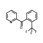 structure of CAS# 898779-76-5, 2-Pyridinyl[2-(trifluoromethyl)phenyl]methanone;2-(2-Trifluoromethylbenzoyl)pyridine;2-[2-(trifluoromethyl)benzoyl]pyridine;MFCD07699228