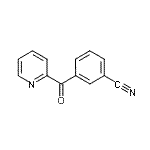 structure of CAS# 898779-84-5, 3-(2-Pyridinylcarbonyl)benzonitrile;2-(3-Cyanobenzoyl)pyridine;MFCD07699242