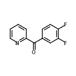 structure of CAS# 898780-27-3, (3,4-Difluorophenyl)(2-pyridinyl)methanone;2-(3,4-Difluorobenzoyl)pyridine