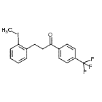 structure of CAS# 898780-28-4, 3-[2-(Methylsulfanyl)phenyl]-1-[4-(trifluoromethyl)phenyl]-1-propanone;3-(2-thiomethylphenyl)-4'-trifluoromethylpropiophenone