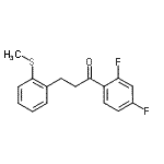 structure of CAS# 898780-57-9, 1-(2,4-Difluorophenyl)-3-[2-(methylsulfanyl)phenyl]-1-propanone;2',4'-difluoro-3-(2-thiomethylphenyl)propiophenone