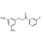 structure of CAS# 898780-58-0, 3-(3,5-Dimethylphenyl)-1-(3-fluorophenyl)-1-propanone;3-(3,5-dimethylphenyl)-3'-fluoropropiophenone