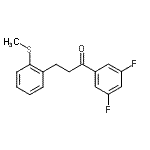structure of CAS# 898780-61-5, 1-(3,5-Difluorophenyl)-3-[2-(methylsulfanyl)phenyl]-1-propanone;3',5'-difluoro-3-(2-thiomethylphenyl)propiophenone