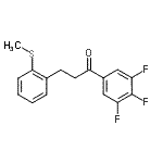 structure of CAS# 898780-63-7, 3-[2-(Methylsulfanyl)phenyl]-1-(3,4,5-trifluorophenyl)-1-propanone;3-(2-thiomethylphenyl)-3',4',5'-trifluoropropiophenone
