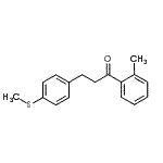 structure of CAS# 898780-75-1, 1-(2-Methylphenyl)-3-[4-(methylsulfanyl)phenyl]-1-propanone;2'-methyl-2-(4-thiomethylphenyl)propiophenone